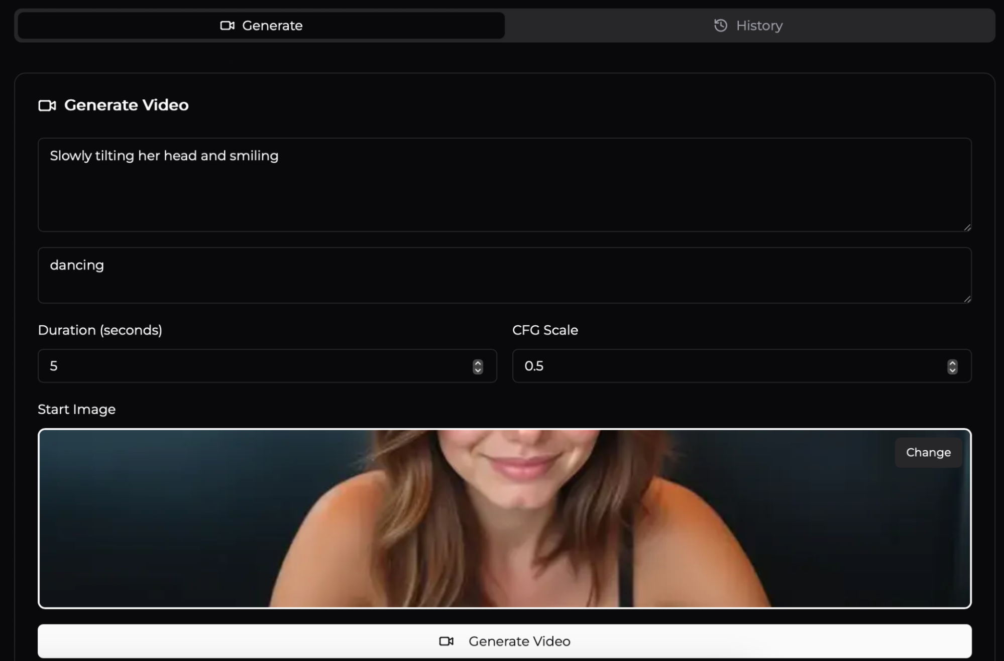 Select image for video