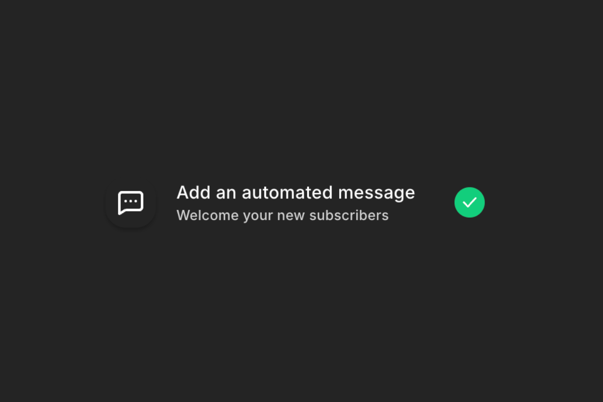 Automated message