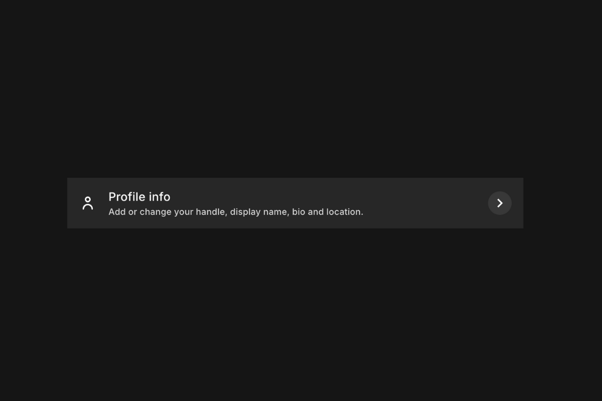 Edit profile info