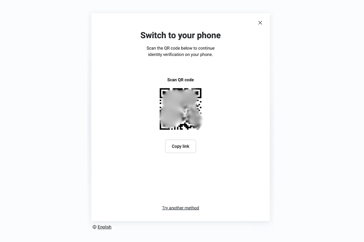 QR code verification