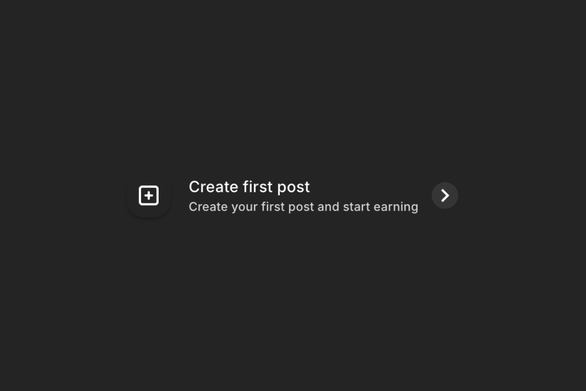 Create first post